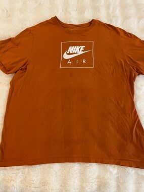 Nike Air Burnt Orange Logo Graphic Tee
